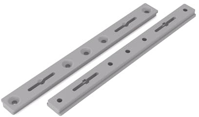 PRIWAS Rieles deslizantes para sierras circulares de mesa Bosch GTS | Guías para sierras circulares de mesa Bosch (GTS 10 XC) de plástico especial en color gris con montaje lateral