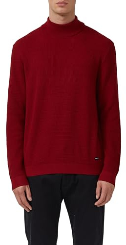 s.Oliver Strukturmix-Pullover aus Reiner Baumwolle mit Rollkragen