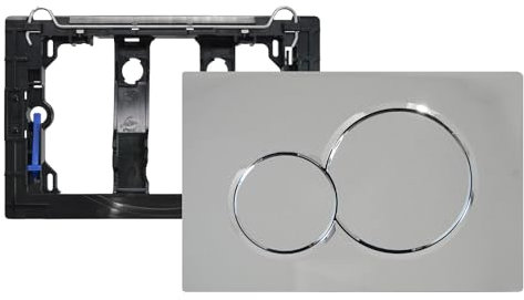Nicoone Toilet Flush Button Flush Plate for Geberit Sigma01 Flush Plate 115770115, Actuator Plate Push Plate Toilet Cistern Replacement Parts