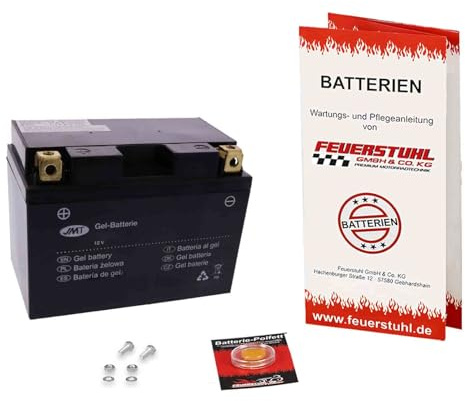 Batterie passend für KTM Super Duke 1290 GT, 2016-2024, wartungsfrei | Gel, einbaufertig, startklar, auslaufsicher, von JMT, inkl. 7,50€ Batteriepfand