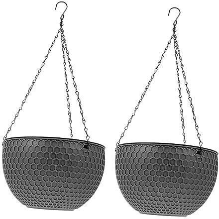 BESTonZON 2 Pièces Pot de Fleur Panier Suspendu Panier à Plante Suspendu cintres en macramé Osier Plantes d'intérieur Porte Manteau Pot de Fleur Suspendu au Mur baignade