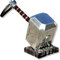 Authentic Hammer Replica - Mjolnir 1:1 Scale Mythology Weapon Ideal for Cosplay, Display & Gifts Silver & Brown (Standing Base Included)