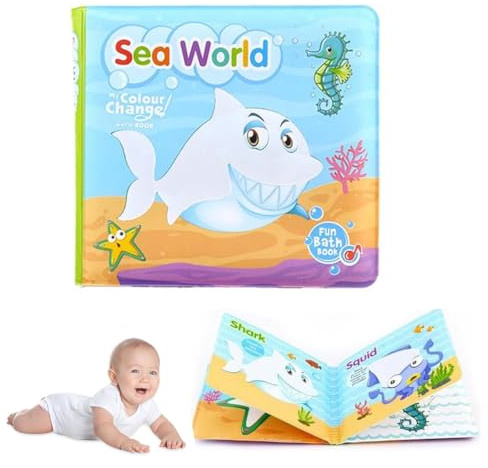 LACHT Wassermalbuch Meereswelt, Magisches Wasserzauber Malbuch Für Kinder Von 0 Bis 2 Jahren. Lustiges Lernspielzeug,100% Wiederverwendbar Und Ungefährlich, Mit Meeresmotiven.