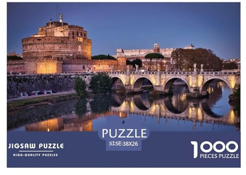 Rome Jigsaw Puzzles Puzzle for Adults Kids. 1000 Piece Impossible Challenge Toy Educational Games Home Decoration for Educational Games Gifts 38x26cm/1000pcs