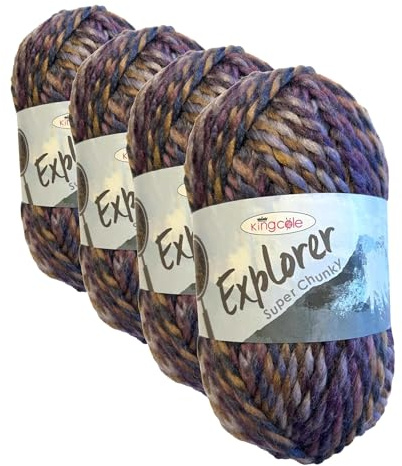 King Cole Explorer Super Chunky 100g (4304 Hawkins) (Pack of 4)
