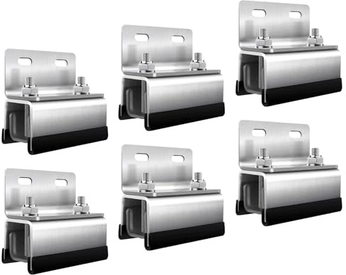 PEESHON 6 Stück Van Roof Rack Mount Kit, Van Dachträger Halterungen aus Edelstahl 304, Solarmodul-Montagehalterungen, Kompatibel mit ProMaster/Boxer/Ducato/Jumper Transportern