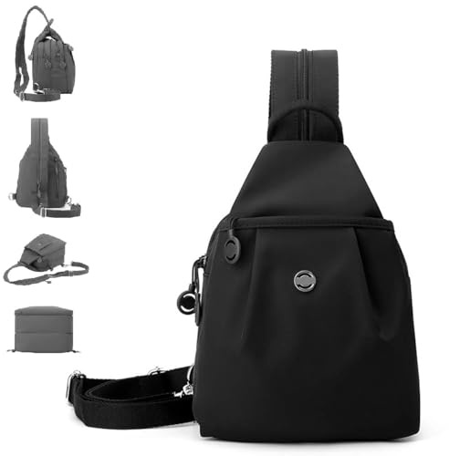 3 in 1 Anti Theft Travel Tote Bag,Waterproof Oxford Cloth Crossbody,Convertible Shoulder Multi-Compartment Large Backpack (Black)