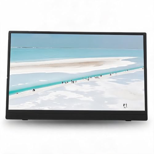 Sxhlseller Portable Monitor 15.6 Inch Wireless Screen Extender for Laptop Travel Work with 1080P Dual Band WiFi and Built-in Battery Stand