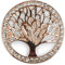 styleBREAKER Lebensbaum Magnet Schmuck Anhänger für Schals, Tücher oder Ponchos mit Strassteinen, Brosche, Damen 05050029, Farbe:Rosegold