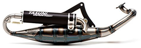 Auspuff Yasuni R Endschalldämpfer schwarz Peugeot Jetforce 50 A1 - Einspritzer Vergaser Ludix L1 AC Speedfight 3 F1A 2 Takt Vivacity V1
