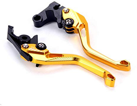 Auzkong Brems Kupplungshebel für SUZUK! GSR 750 / GSX-S750 2011-2019, GSXR600 1997-2003, GSXR750 1996-2003, GSXR1000 2001-2004, SFV650 GLADIUS 2009-2015 Bremshebel Gold