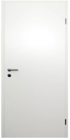HORI Zimmertür Komplettset mit Zarge und Edelstahl Türdrücker I Innentür CPL Weiß RAL9010 I Größen und Schloss wählbar - 1985 x 985 x 80 mm - DIN Rechts