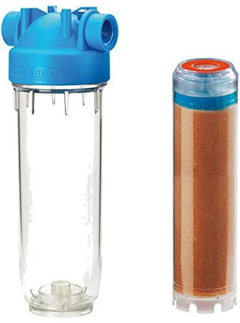 purway Crystal Group® Wasserenthärter 10 QA CF 1/4 Filtergehäuse Trinkwasserfilter Kationisches Harz Anti-Kalk