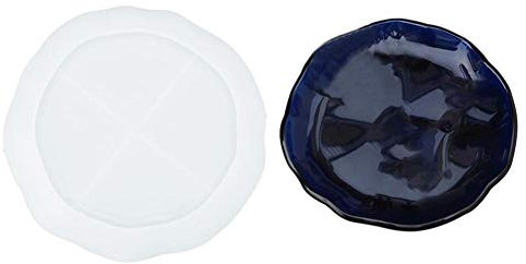 Yalulu Groß Silikonform Gießform Tablett Kristall Epoxidharz Epoxy Form Formen Tray Dish Molds Teller Resin DIY Harz Casting Formen DIY Teetablett Untersetzer (Rund)