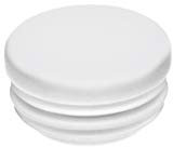 Rundstopfen 42 mm Weiss | 1 Stück | Kunststoff Lamellenstopfen Abdeckkappe