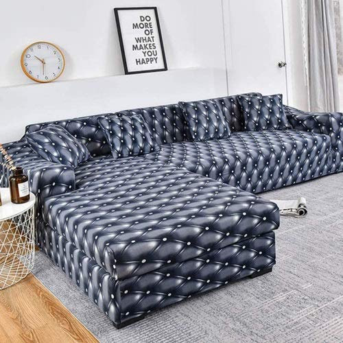 Couchbezug L Form 1/2/3/4 Sitzer,(L-förmiges Ecksofa Sofabezug sollte Zwei kaufen)L-förmiges Ecksofa mit elastischem elastische Stretch Sofa Überwürfe ( Color : D , Size : 3-Sitzer (190-230 cm) )