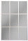 THEROSE Espejo Ventana, Espejo Industrial, Aluminio Blanco 120 x 80 cm