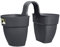 Elho Vibia Campana Flower Twin 21 - Planteur pour Balcon & Extérieur - Ø 20.5 x H 26.5 cm - Noir/Anthracite