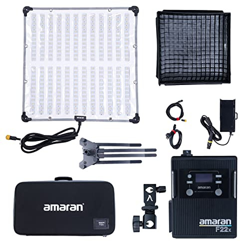 Aputure Amaran F22X 2'x2' Zweifarbiges Flexibles LED-Videolicht 2500K~7500K,CRI: 95+,TLCI: 98+,9 Beleuchtungseffekte Mit Wabengitter-Softbox,unterstützt App Steuerung