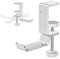 urmust Headphone Stand with Cable Clip, 360 Degree Swivel Adjustable Desktop Headset Holder，Non-Slip Desk Hook Space Save Universal Headphone Mount (Silver)