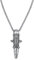 JewelryWe Schmuck Halskette Herren Retro Gotik Totenkopf Schädel Schlange Patronenhülse Gewehrkugel Kugel Edelstahl Anhänger mit Kette Geschenk für Männer Silber