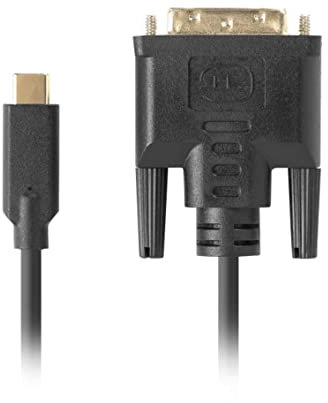 LANBERG CABLE USB-C A DVI-D (24+1) MACHO/MACHO 1.8M NEGRO