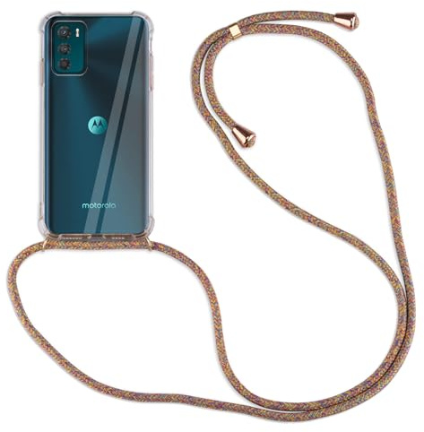 betterfon Hülle Kompatibel mit Motorola Moto G42 | Handykette Smartphone Halskette Hülle mit Band | Handyhülle mit Kordel zum Umhängen Kompatibel für Moto G42 | Rainbow