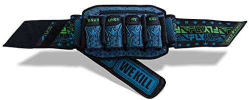 Bunkerkings Fly2 Paintball-Geschirr, trägerlos, 4 + 7 Stück, Königsblaugrün