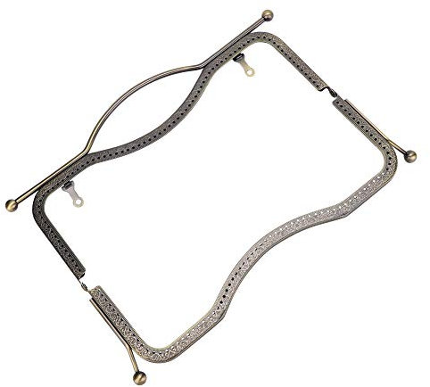 Taschenrahmen 30 Cm,Taschenbügel,Taschenverschluss,In Metallrahmen Für Geldbörse,Kiss Lock Frames,Kiss Clasp Rahmen,Geldbeutel Verschluss Für Taschen Herstellung Quadratischer Eisen-Handtaschen Griff