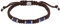 Fossil Herren-Edelstahl-Perlenarmband mit Schieberverschluss, Braun und Blau