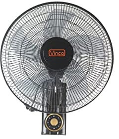 VINCO VENTILATORE PARETE IN ALLUMINIO 45W D 40 CM CON 5 PALE NERO (38687)