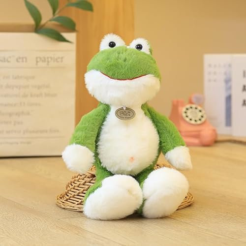 Yeqivo Plüschtier Kuscheltier Kawaii für Kinder Dschungeltier Frosch (Frosch,35CM)