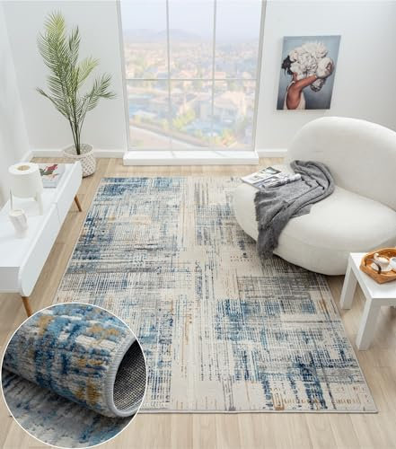 MY-RUG Teppich Isadora rechteckig Beige 150 x 80 cm Läufer meliert für den Flur und Eingang, Schlafzimmerteppich hell kurzflor, Küchenteppich in Beige Grau für Deinen Boho Stil