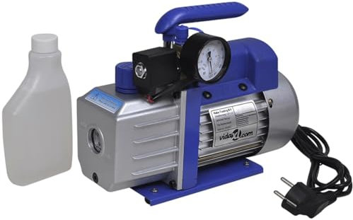 ADWOA Einstufige Vakuumpumpe mit Manometer 71 L/Min Labor Unterdruckpumpe Vacuum Chamber