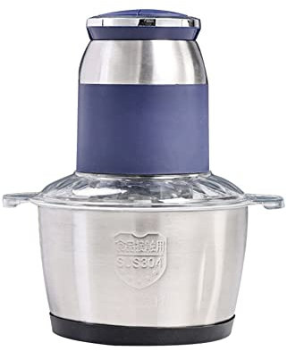 Persistence Hachoir à Viande Électrique 3L Acier Inoxydable Multi-Fonction Légumes Fruits Viande Ail Haché Trancheuse EU Plug
