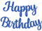 TONIFUL Dunkelblau Happy Birthday Banner. NO DIY 10Füße, Pre-Strung-Glitter Happy Birthday Zeichen, Happy Birthday Girlande, Happy Birthday Hintergrund, Happy Birthday Dekorationen für Frauen
