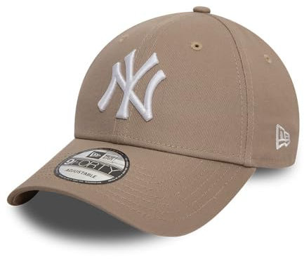 New Era New York Yankees MLB League Essential Hellbraun Weiß Verstellbare 9Forty Cap - One-Size
