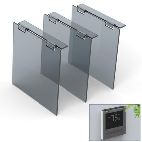 Flamorrow Air Conditioner Thermostat Panel Protection Cover, 4.7 x 5 Wall Panel Protector AC Controller Cover Panel, Anti-Touch Central Ac Protection Cover for Air Conditioning Panel, Acrylic