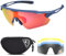 Snowledge Sportbrille Fahrradbrille Herren und Damen Radsportbrille Sonnenbrille Erwachsene Sport Radbrille Polarisiert Windschutz Brille Motorradbrille Rahmen TR90 UV400 Schutz