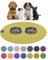 SanoZoo® - Napfunterlage, Öko-TEX - Made in Germany - rutschfeste Futtermatte für Hunde & Katzen, Rund 120 cm Mangogelb