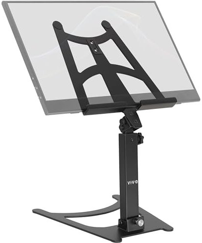 VIVO Stand-PMM1A tragbarer Monitor- und Tablet-Desktop-Ständer, freistehend, verstellbare Halterung, schwarz, 39,6 cm (15,6 Zoll)