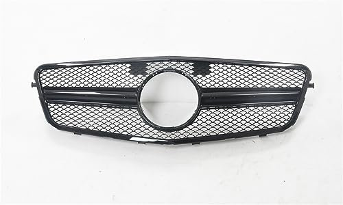 FUNFOB Front Kühlergrille Auto Frontgrill Obere Stoßstange Haube Mesh Racing Grill Für Mercedes Für Benz W212 E Klasse 2009-2013 Auto Kühlergitter(Schwarz)