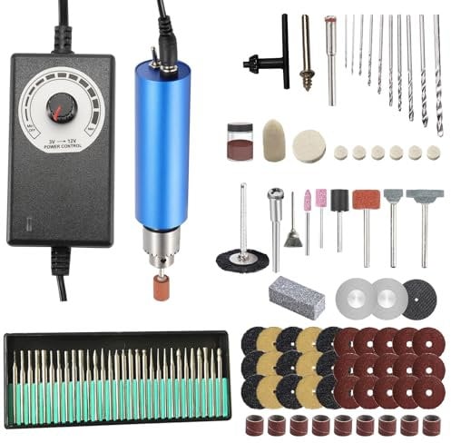 Kit per trapano elettrico a mano, 0,8-3 mm, kit di lucidatura in resina con 10 punte per trapano HSS, mola per fai da te, intaglio del legno, creazione di gioielli