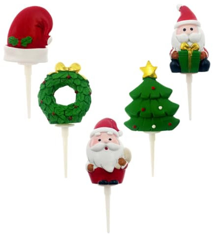 HOLIDYOYO 5stücke Weihnachts-cartoon-kuchen-dekorationen Lustige Harz-topper Für Festliche Backwaren Für Weihnachtsfeiern Und Tische Sorgt Für Festliche Atmosphäre