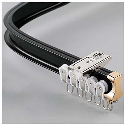 KHLMSRXJ Set di binari per Tende da soffitto per Doccia/Camper/Gazebo, Binario per Tende Scorrevole Curvo in Alluminio, Asta divisoria per partizioni per la Privacy per Ospedale/Officina/sa