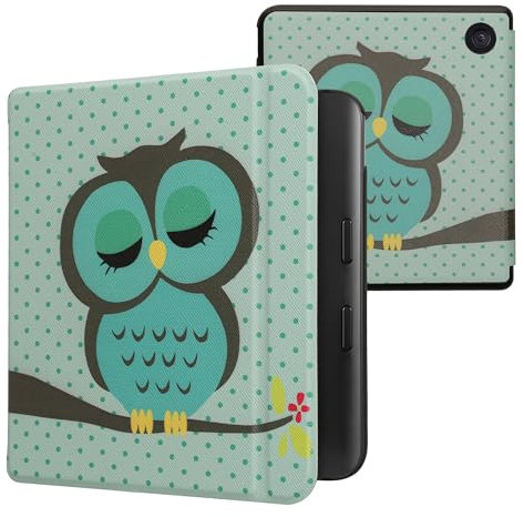 kwmobile Étui Compatible avec Kobo Libra Colour Coque - Étui à Rabat magnétique Tablette eReader Similicuir - Turquoise-Marron-Menthe glaciale