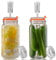 SwiftSlot Lot de 2 bocaux de fermentation de 2 L avec poids et sas - Kit de fermentation pour choucroute, kimchi, kombucha, kéfir et cornichons