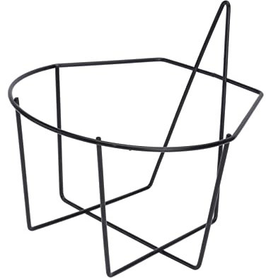 Mipcase 1 Pc porte-fleurs suspendu en fer forgé décoration de balcon Titulaire support pot de fleur support jardinière étagère murale pour plantes porte bonsaï mural le fer Black