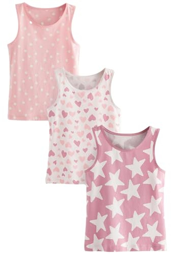 NEXT Mädchen 3er-Pack Stampy Trägertops