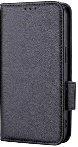 BAIDIYU Hülle Kompatibel mit Fairphone 6, Leder + weiche TPU-Unterseite, Brieftaschen Klappdeckel.(Schwarz)